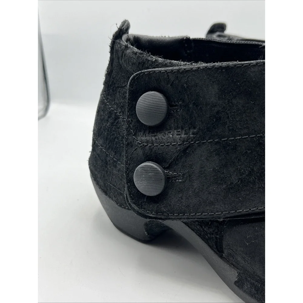 Merrell‎ Wedge Booties Womens 7.5 Luxe Button Ankle Comfort Suede Leather Boots